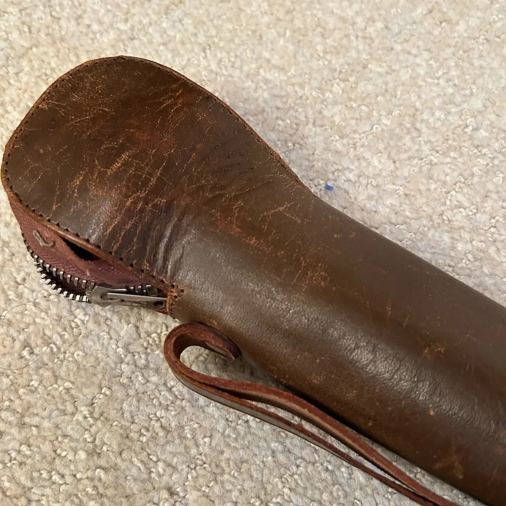 Vintage Travel Tripod and Leather Case SUPER FAST SHIPPING